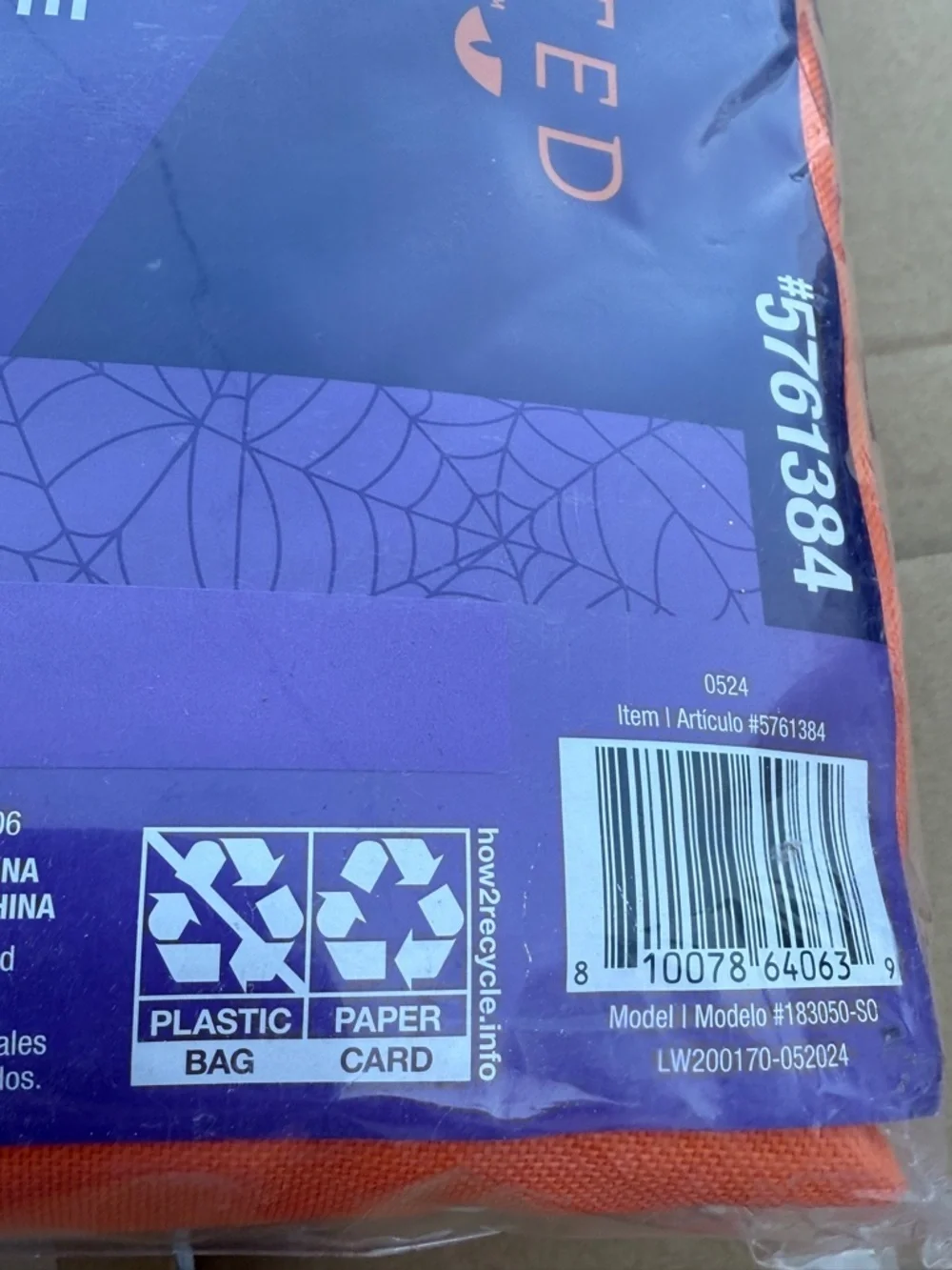 50 Gal All-Purpose Storage Bag - Orange Halloween